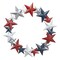 18" Patriotic Metal Star Wreath – Red, White & Blue Wall Decor for 4th of July